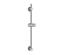 WENKO Barra de ducha sin perforar, fijación con almohadilla adhesiva especial de acero inoxidable con soporte para ducha de mano, soporte de pared móvil, (An./P x Al): Ø 2,2 x 70 cm, cromo