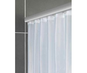 WENKO Barra de ducha telescópica «Era» en color cromo, barra de cortina de ducha extensible de aluminio inoxidable, para fijar todas las cortinas de ducha, fijación sin taladrar, 125-210 x 2 x 3,5 cm