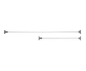 WENKO Barra de sujeción telescópica Herkules - Estante empotrado, estante telescópico, Metal con recubrimiento de polvo, 8 x 80-145 x 4.5 cm, Blanco