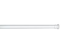 WENKO Barra para cortina baño telescópica blanca 110-185 cm Ø 2 cm Blanco
