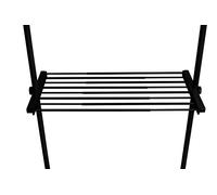 WENKO Base estantería Herkules, accesorio extensible para el sistema telescópico ajustable Herkules de acero resistente, incluye soportes de plástico, (An. x Al. x P): 73-120 x 4 x 42,5 cm, negro