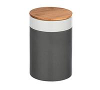 WENKO Bote de almacenamiento Malta 1,45 l - Bote de almacenamiento, recipiente para guardar alimentos frescos con tapa de bambú y anillo de silicona hermético y manteniendo el aroma Capacidad: 1.45 l, Cerámica, 12.5 x 18.5 x 12.5 cm, Multicolor