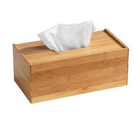 WENKO Caja para pañuelos de bambú Terra Dispensador de pañuelos cosméticos natural