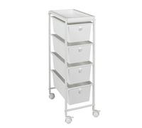 Wenko Carrito con Cajones Gala, Metal Recubrimiento de Polvo, Blanco, 38.5x22.5x76.5 cm