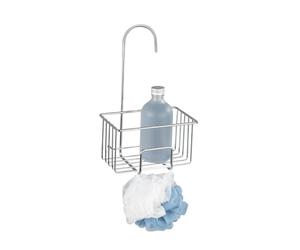 Wenko Carrito de ducha Mod, Milito cesta colgante organizador de baño acero inoxidable brillante estante de ducha cromado 18 x 28.5 x 13 cm plata