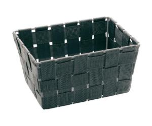 WENKO Cesta Adria Mini largo gris - cesta para el baño, Polipropileno, 19 x 9 x 14 cm, Gris