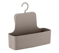 WENKO Cesta colgante para la ducha Barcelona taupe - Repisa para la ducha, cesta mural, absolutamente irrompible, Plástico (TPE), 26 x 24 x 9 cm, Taupe