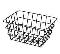 WENKO Cesta de baño «Viana» en negro mate, moderna cesta de almacenamiento con acabado mate, diseño de alambre abierto, mantiene los cosméticos, cepillos, toallas, etc. al alcance de la mano, hecha de metal, 18 x 25 x 12 cm
