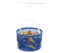 Wenko Cesta para Pinzas de la Ropa - con 30 Pinzas, Polipropileno, 19 x 9 x 19 cm, Azul