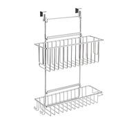 Wenko Cesto Doble para Colgar Flexi - 2 repisas, Metal Cromado, 32 x 47 x 12.5 cm, Cromo Brillante