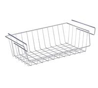 Wenko Cesto Organizador Armario Cocina - accrocher facilement, Metal Cromado, 44 x 27 x 15 cm, Cromo Brillante