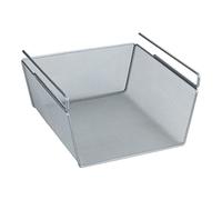 WENKO Cesto organizador armario M - Cesta de almacenamiento para armarios, Metal, 27.5 x 15 x 28 cm, Plata