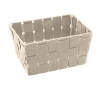 WENKO Cesto para baño Adria Mini largo beige - cesta para el baño, Polipropileno, 19 x 9 x 14 cm, Beige (Paquete de 6)