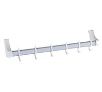 Wenko Colgador de Aluminio para Puertas Blanco - 6 Perchas, Plástico (ABS), 57 x 13 x 12 cm, Blanco
