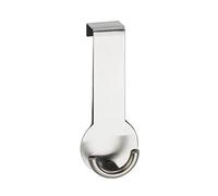 WENKO Colgador de puerta Rondo acero inox, Acero inoxidable, 5.5 x 14 x 4.5 cm, Mate