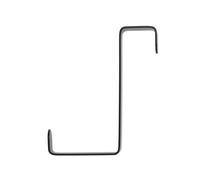 WENKO Colgador para puertas 4 unidades - Percha para la puerta, 4 ganchos, Acero, 7.6 x 1.2 x 6 cm, Negro