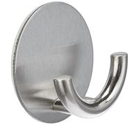 Wenko Colgador Rondo Opaco Acero INOX - Autoadhesivo, Acero Inoxidable, 5.3 x 2.5 x 5.3 cm, Mate