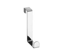 Wenko Colgador sobrepuerta 6 Unidades Acero INOX - Juego de 6 Unidades, Acero Inoxidable, 7.6 x 1.2 x 6 cm, Brillante