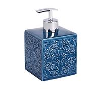Wenko Cordoba Dosificador de Jabón 0.5 L, Cerámica, Azul, 8.5x8.5x13 cm