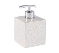 Wenko Cordoba Dosificador de Jabón 0.5 L, Cerámica, Blanco, 8.5x8.5x13 cm