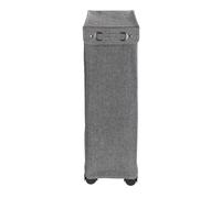 WENKO Cesto para ropa Corno con tapa, gris Prime moteado, estable cesto con barras de refuerzo y cuatro ruedas de marcha suave, 43 L de espacio en un compartimento, (An. x A x P): 18,5 x 60 x 40 cm