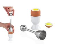 WENKO Cortapunta de huevo, Acero inoxidable, 4.1 x 13.8 x 4.1 cm, Plata