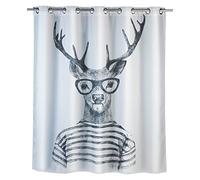 Wenko Cortina de baño, poliéster, Multicolor, 18.0x3.0x37.5 cm