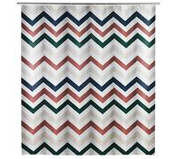 WENKO Cortina de ducha Agropoli, de película de plástico reciclable y respetuosa con el medio ambiente (PEVA), para ducha y baño, impermeable, 180 x 200 cm, con 12 anillas blancas, varios colores