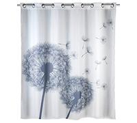 Wenko Cortina de Ducha Astera poliéster, Flexible, antimoho, 180 x 200 cm, Color Blanco - 22493100