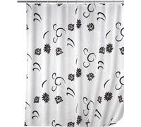 Wenko Cortina de Ducha, Polietileno, Negro, 180x200x3 cm