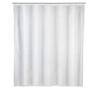WENKO Cortina de ducha Unicolor blanca impermeable Blanco