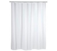 Wenko Cortina de Ducha Unicolor Blanca - Impermeable, Polietileno, 180 x 200 cm, Blanco