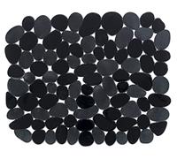 WENKO Cubierta para el fregadero «Stone» en negro, protege el fregadero, se puede cortar a medida, plástico, 31 x 26 cm, en color negro