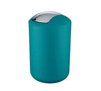Wenko Cubo con tapa oscilante Brasil L petróleo 6,5 l - a prueba de rotura Capacidad: 6.5 l, Plástico (TPE), 19.5 x 31 x 19.5 cm, Petróleo