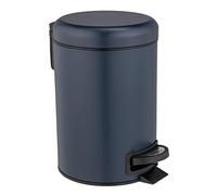 Wenko Cubo de Basura a Pedales Leman, 3 litros, con Inserto Extraíble, de Acero Pintado, 17 x 25 x 22.5 cm, Azul Oscuro Mate