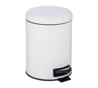 Wenko Cubo de pedal 5 l. Leman, gris, Metal, 3 x 11.5 x 11.5 cm