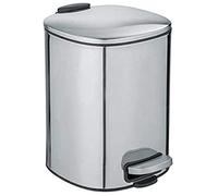 Wenko Cubo de Pedal Acero Inoxidable 5 l. Alassio, Brillo, Plateado Brillante, 5 litros