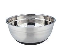 Wenko Cuenco de acero inoxidable Aru de 4 litros, recipiente negro Outdoor Kitchen de acero inoxidable con base antideslizante de silicona negra, apto para lavavajillas, diametro 26 x 12 cm, 55002100