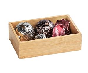 WENKO Depósito de bambú Terra- repisa para el baño Capacidad: 0.5 l, Bambú, 15 x 4.5 x 10 cm, natural