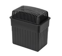 WENKO Deshumidificador con bloque de gránulos de 2 kg para baño, garaje, sótano, recargable, 24 x 16 x 15 cm, color negro