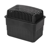 WENKO Deshumidificador de 1 kg para matar la humedad, bloque de gránulos, apto para baño, garaje, sótano, recargable, 24 x 16 x 15,5 cm, color negro