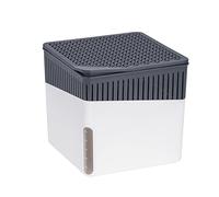 WENKO Deshumidificador Mod Cube, 1000 g, para habitaciones de hasta 80 m³, previene moho y malos olores, sin electricidad, silencioso, recargable, blanco