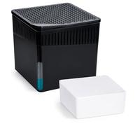WENKO Deshumidificador Mod Cube, 1000 g, para habitaciones de hasta 80 m³, previene moho y malos olores, sin electricidad, silencioso, recargable, negro