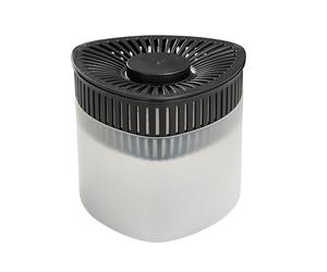 WENKO Deshumidificador Prisma, diseño ideal para habitaciones de hasta aprox. 40 m³, previene el moho y los olores, incluye 2 x 500 g de piedra deshumidificadora, 15 x 13 x 15 cm,