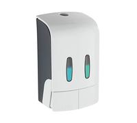 Wenko Dispensador de desinfectante y jabón líquido Dos depósitos Tartas Blanco