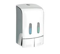 Wenko Dispensador de desinfectante y jabón líquido Dos depósitos Tartas Cromo