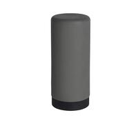 WENKO Dispensador de detergente Easy Squeez-e Gris - Seifenspender Capacidad: 0.25 l, Silicona, 6 x 14 x 6 cm, Gris