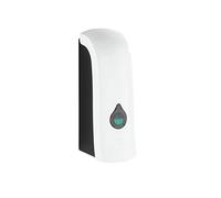 WENKO Dispensador de jabón desinfectante y desinfectante Ranera S blanco, dispensador higiénico de pared para desinfectantes, jabón líquido, etc., fijación sin agujeros, capacidad: 280 ml