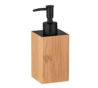 WENKO Dispensador de jabón Padua - Dispensador de jabón líquido Capacidad: 0.21 l, Bambú, 8 x 18 x 7 cm, natural