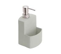 Wenko Dispensador de lavavajillas Festival Gris - Soft-Touch Superficie Capacidad: 0.38 l, Cerámica Soft-Touch, 10 x 18 x 10 cm, Gris